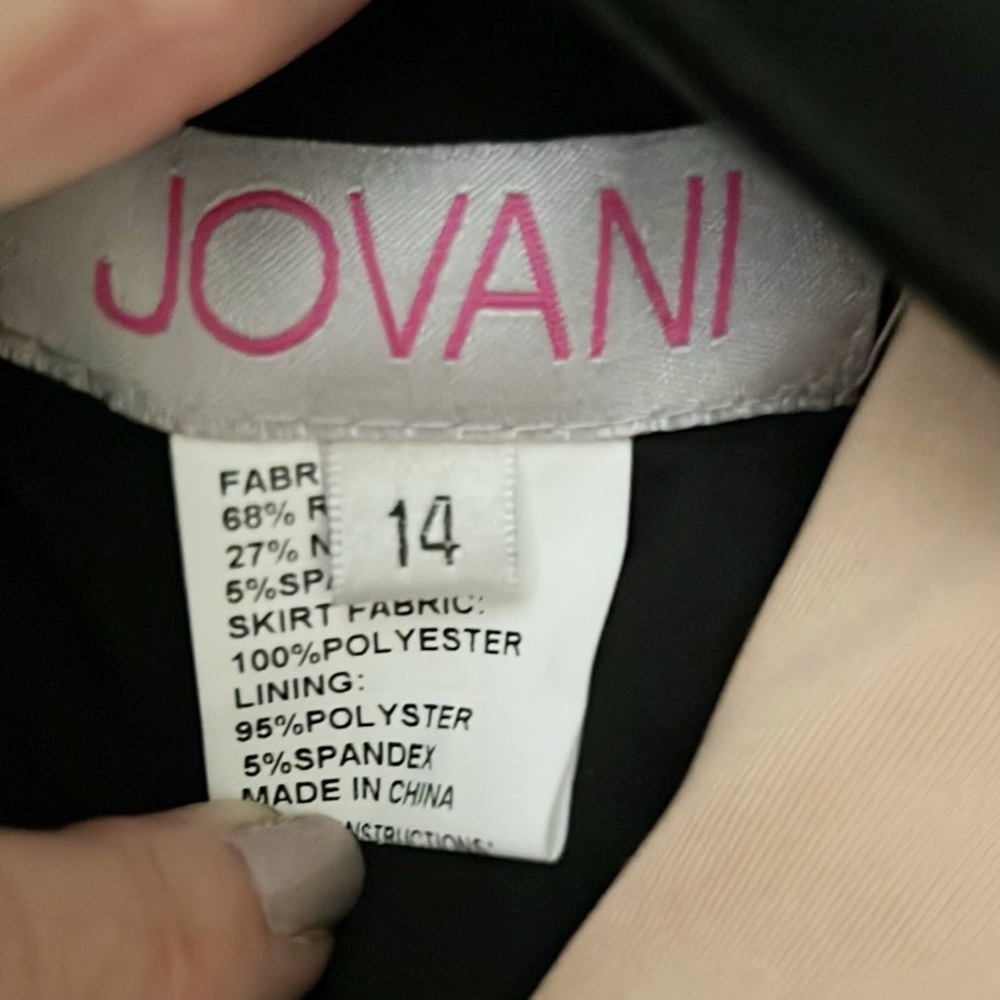 Jovani Prom 39367 Black/Nude Size 14 - Picture 6 of 7